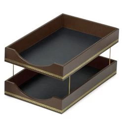Scully & Scully Florentine Leather Desk Set, Brown -Home Decor Shop unnamed file 1792