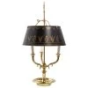 Scully & Scully Three Horn Desk Lamp With Tole Shade