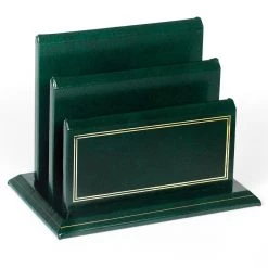 Scully & Scully Double Line Leather Desk Set, Green -Home Decor Shop unnamed file 1870