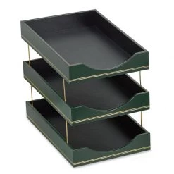Scully & Scully Double Line Leather Desk Set, Green -Home Decor Shop unnamed file 1872
