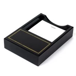 Scully & Scully Double Line Leather Desk Set, Black -Home Decor Shop unnamed file 1919