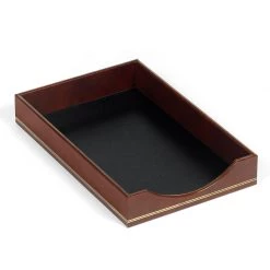 Scully & Scully Double Line Leather Desk Set, Brown -Home Decor Shop unnamed file 1941