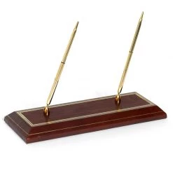 Scully & Scully Double Line Leather Desk Set, Brown -Home Decor Shop unnamed file 1944