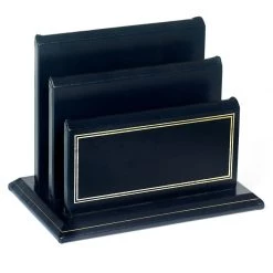 Scully & Scully Double Line Leather Desk Set, Navy -Home Decor Shop unnamed file 1961
