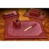 Scully & Scully Colonial 5-Piece Leather Desk Sets