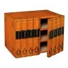 Scully & Scully Leather Books Three-Shelf Desk Organizer