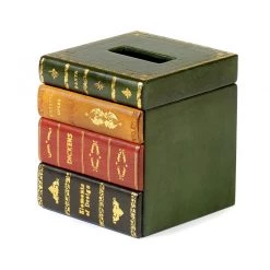 Scully & Scully Leather Books Green Tissue Box Cover