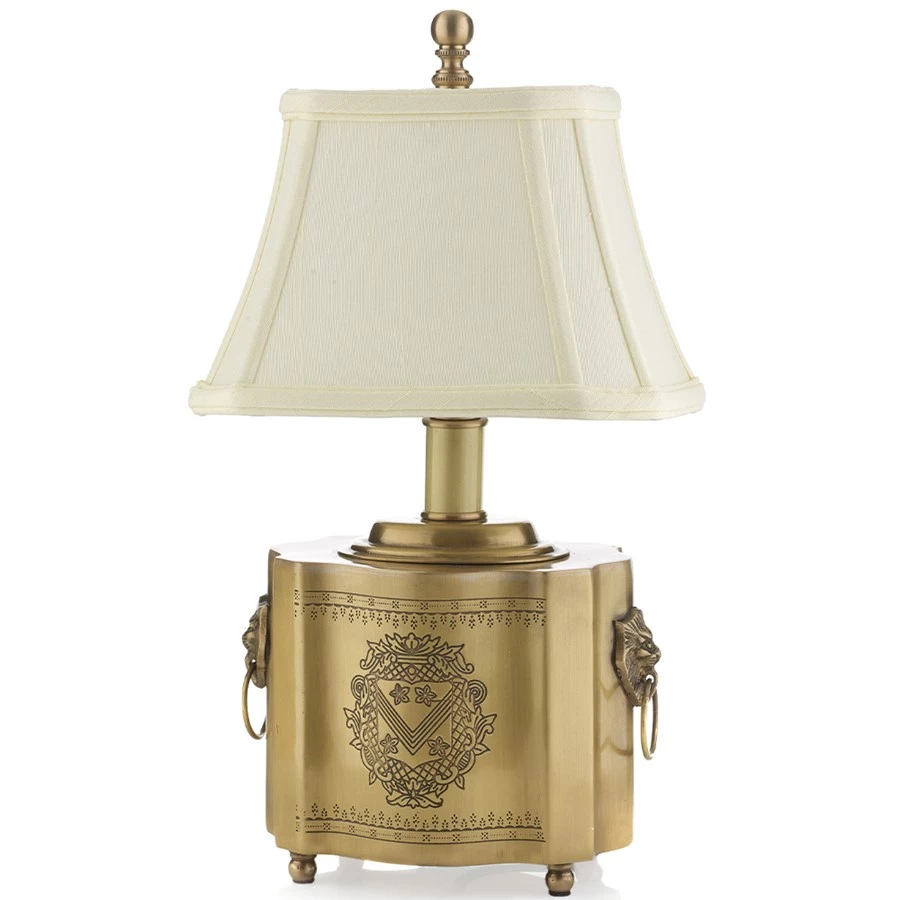 Scully & Scully Brass Tea Box Lamp 1 Scully & Scully Brass Tea Box Lamp