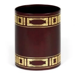 Scully & Scully Handtooled Oval Leather Wastebaskets -Home Decor Shop unnamed file 2100