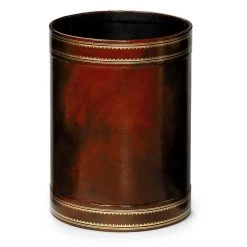 Scully & Scully Handtooled Round Leather Wastebaskets -Home Decor Shop unnamed file 2104