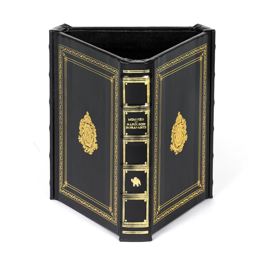 Scully & Scully Handtooled Triangle Leather Wastebaskets 2 Scully & Scully Handtooled Triangle Leather Wastebaskets - Image 2