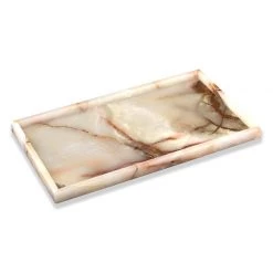 Scully & Scully Rectangular Light Green Onyx Trays