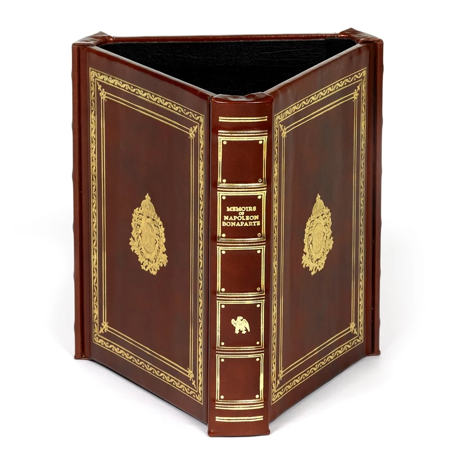 Scully & Scully Handtooled Triangle Leather Wastebaskets 3 Scully & Scully Handtooled Triangle Leather Wastebaskets - Image 3