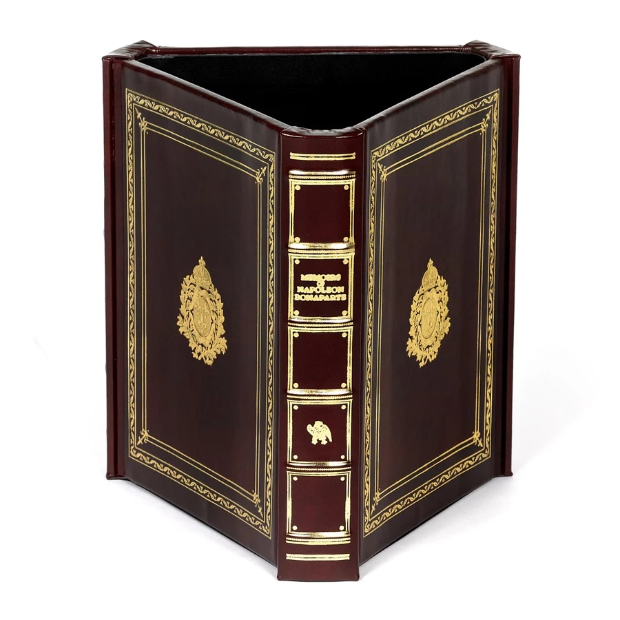 Scully & Scully Handtooled Triangle Leather Wastebaskets 5 Scully & Scully Handtooled Triangle Leather Wastebaskets - Image 5