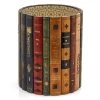 Scully & Scully Leather Books Round Wastebasket