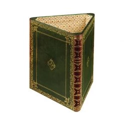 Scully & Scully Triangular Leather Books Wastebasket