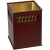Scully & Scully Mahogany Wastebasket With 1-line Fret, Straight Sides