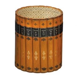 Scully & Scully Leather Books Wastebaskets