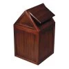 Scully & Scully Large Mahogany Swing-Top Wastebasket