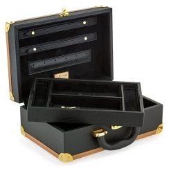 Scully & Scully Italian Leather Wave Jewelry Briefcase