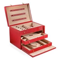 Scully & Scully Italian Leather Wave Jewel Box