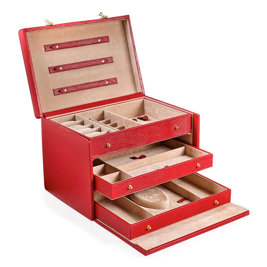 Scully & Scully Italian Leather Wave Jewel Box 1 Scully & Scully Italian Leather Wave Jewel Box