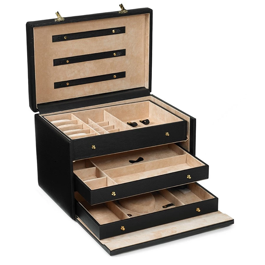 Scully & Scully Italian Leather Wave Jewel Box 2 Scully & Scully Italian Leather Wave Jewel Box - Image 2