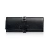 Scully & Scully Black Leather Jewelry Roll