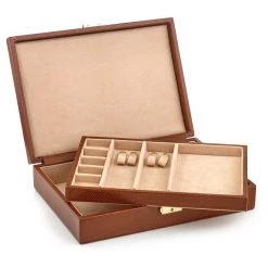 Scully & Scully Leather Jewelry Box With Clasp