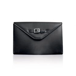 Scully & Scully Black Leather Jewelry Purse