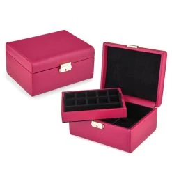 Scully & Scully Italian Leather Saffiano Jewelry Boxes