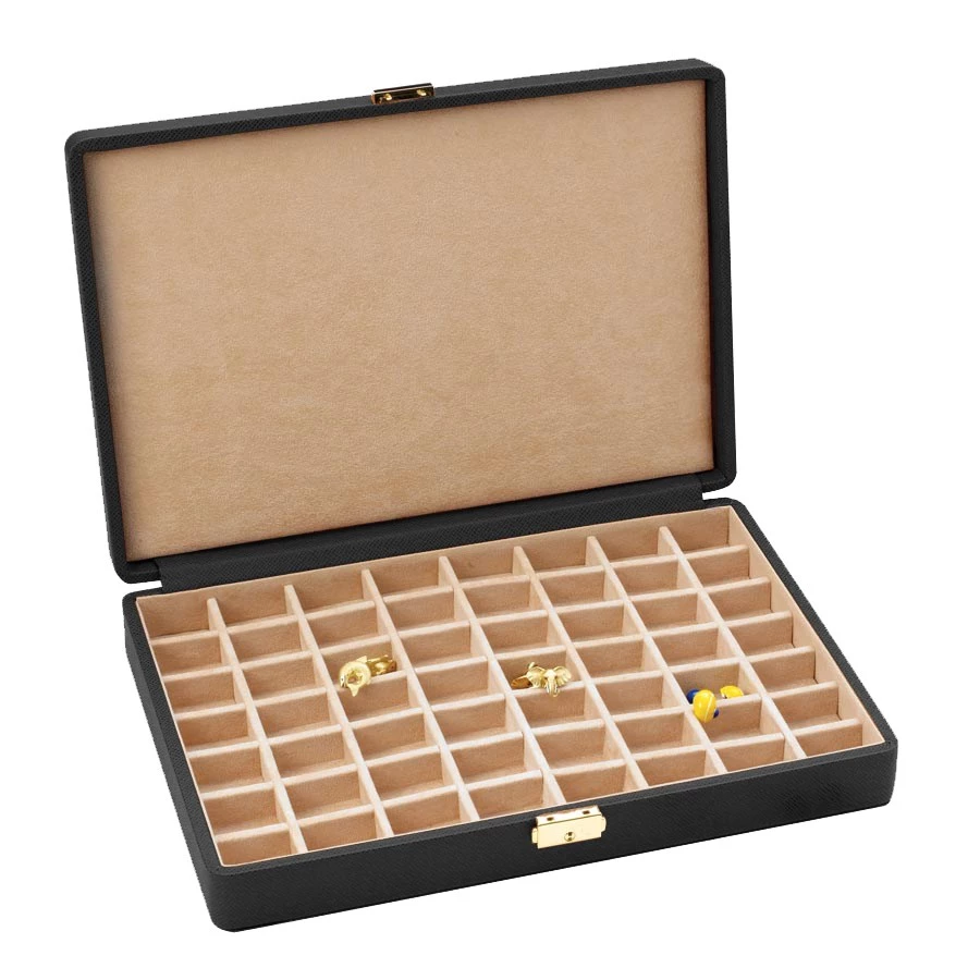 Scully & Scully Leather Cufflink Boxes, Extra Large 1 Scully & Scully Leather Cufflink Boxes, Extra Large