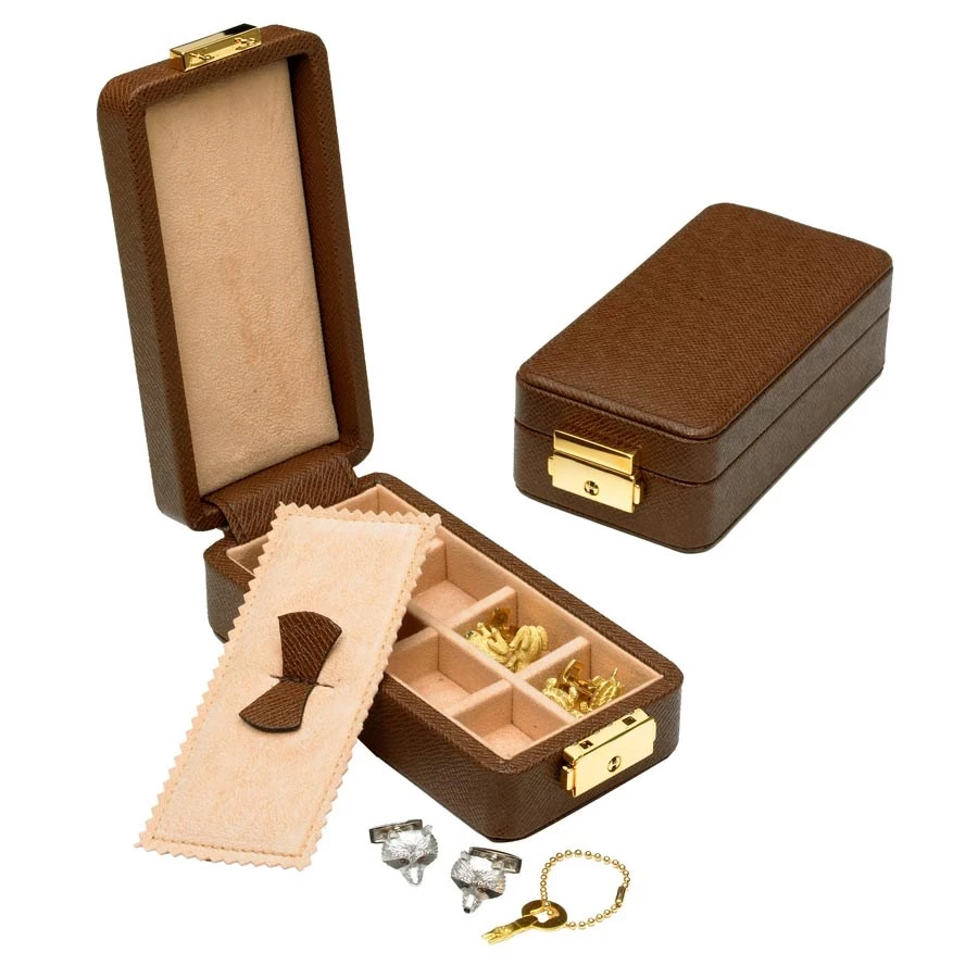 Scully & Scully Leather Cufflink Boxes, Travel Size 2 Scully & Scully Leather Cufflink Boxes, Travel Size - Image 2
