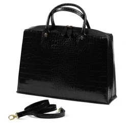 Scully & Scully Crocodile Embossed Leather Bags Black -Home Decor Shop unnamed file 2354
