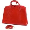 Scully & Scully Crocodile Embossed Leather Bags Red