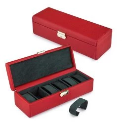 Scully & Scully Saffiano Leather Slim Watch Case