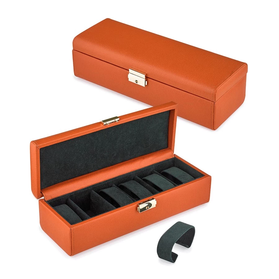 Scully & Scully Saffiano Leather Slim Watch Case 2 Scully & Scully Saffiano Leather Slim Watch Case - Image 2