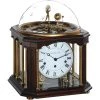 Scully & Scully Tellurium III Brass Clock, Walnut Finish