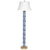 Scully & Scully Blue And White Floral Floor Lamp