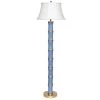 Scully & Scully Blue And White Fishnet Floor Lamp