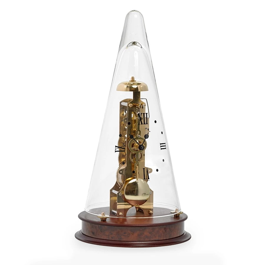 Scully & Scully Modern Mantel Clock, Mahogany Finish 1 Scully & Scully Modern Mantel Clock, Mahogany Finish