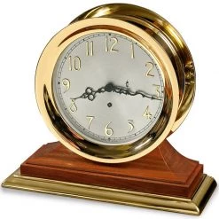 Scully & Scully Concord Clock On Walnut With Brass