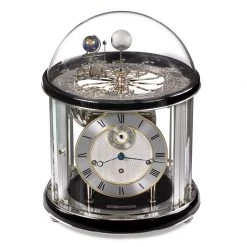 Scully & Scully Tellurium II Nickel Plated Clock, Black Finish