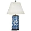 Scully & Scully Blue And White Rose Canton Lamp