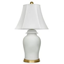 Scully & Scully Large White Jar Lamp