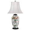 Scully & Scully Songbird Garden Porcelain Vase Lamps