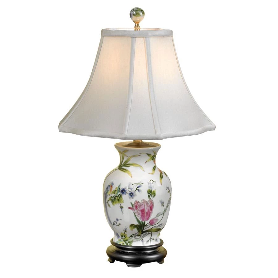 Scully & Scully Songbird Garden Porcelain Vase Lamps 2 Scully & Scully Songbird Garden Porcelain Vase Lamps - Image 2