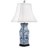 Scully & Scully Blue And White Floral Porcelain Table Lamp
