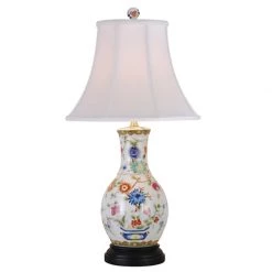 Scully & Scully Famille Rose Vase Lamp