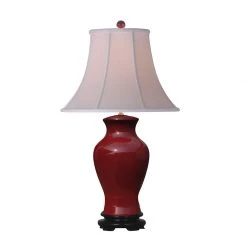 Scully & Scully Oxblood Vase Lamp